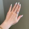 Cluster oval engagement ring with premium CZ stones and halo-like sparkle