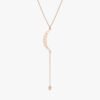 Crescent Diamond Lariat Necklace - Image 5