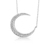 Crescent Moon Diamond Necklace
