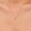 Cross Cutout Diamond Disc Necklace - Image 3