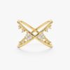 Crossover Diamond Cluster Ring