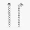Cuban Chain Dropdown Diamond Studs - Image 2