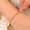 Cuban Link Diamond Station Bracelet - Image 3
