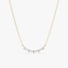 Curved Diamond Bar Necklace