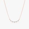 Curved Diamond Bar Necklace - Image 3