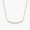 Curved Diamond Bar Necklace
