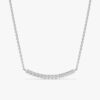 Curved Diamond Bar Necklace - Image 2