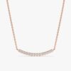 Curved Diamond Bar Necklace - Image 5