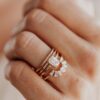 925 sterling silver band with thick gold plating
