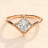Sterling silver engagement ring with thick gold plating