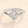 Cushion cut engagement ring featuring a 4.00-carat Premium CZ Diamond