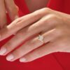Minimal engagement ring with a polished, understated design
