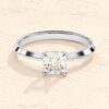 Elegant solitaire ring with a 1.50 mm band width