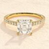 Cushion Cut Diamond 3ct multi Diamond Engagement Ring