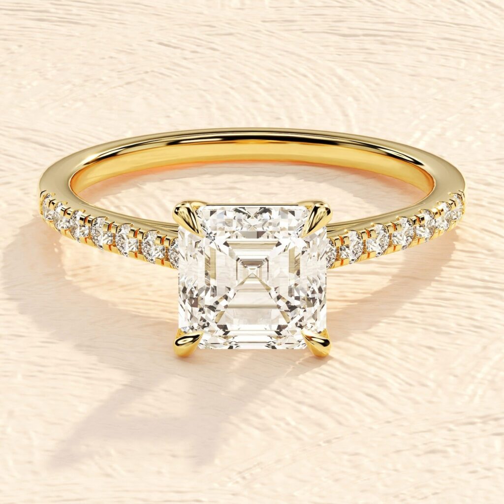 Cushion Cut Diamond 3ct multi Diamond Engagement Ring