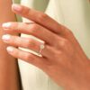 Cushion Cut Diamond 3ct multi Diamond Engagement Ring - Image 2