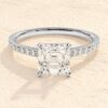 Cushion Cut Diamond 3ct multi Diamond Engagement Ring - Image 3