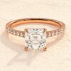 Cushion Cut Diamond 3ct multi Diamond Engagement Ring - Image 4