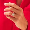 3 carat cushion cut engagement ring with 1.50 mm band