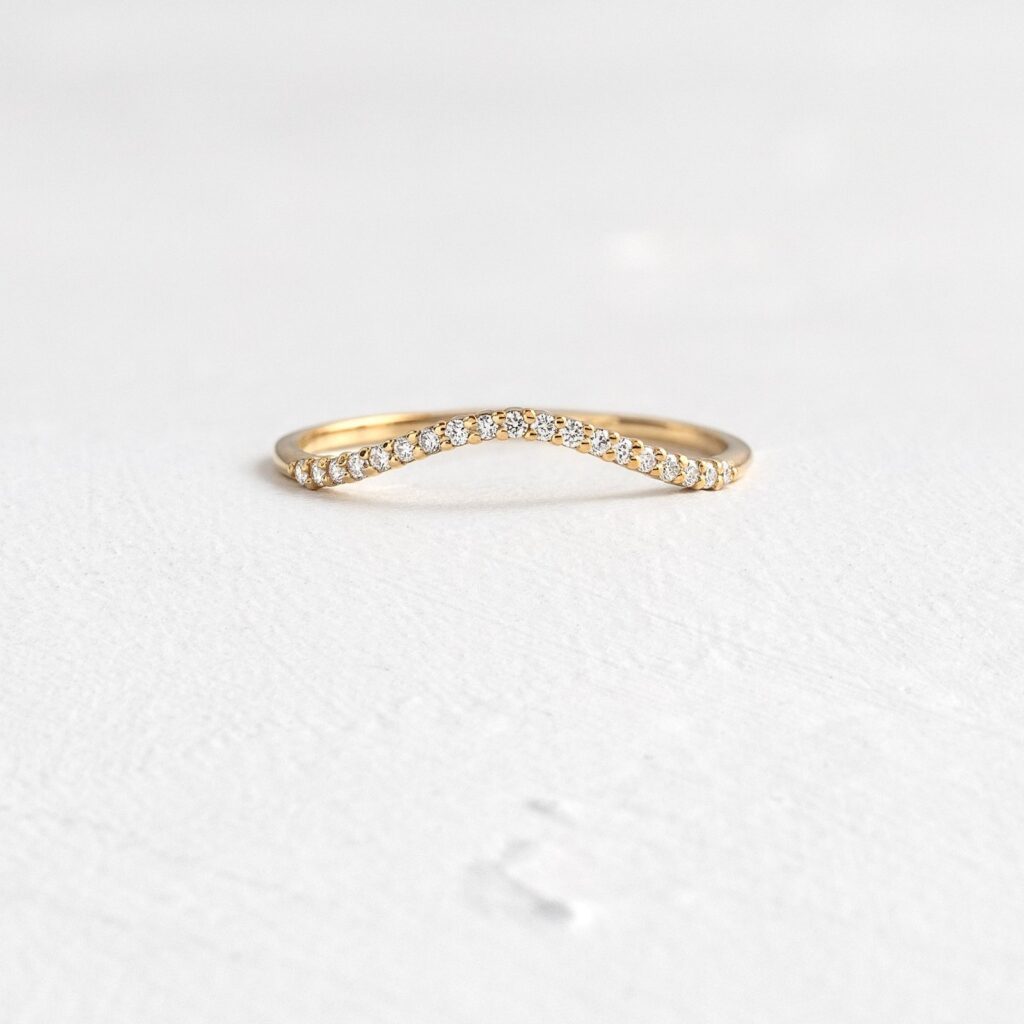 Custom Curved Wish Stacking Band 925 Sterling Silver