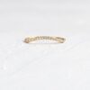 Stacking ring with pave-set premium CZ diamond detail
