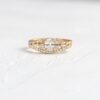 Curved stacking ring with a refined wish-inspired silhouette