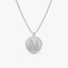 Custom Initial Diamond Coin Necklace - Image 2