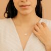 Custom Initial Diamond Coin Necklace - Image 3