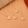 Custom Initial Diamond Coin Necklace - Image 5