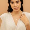Custom Initial Diamond Coin Necklace - Image 6
