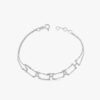 Custom Name Double Chain Bracelet with pave-set Premium CZ Diamonds