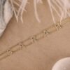 Custom Name Double Chain Bracelet in 925 sterling silver with thick gold plating