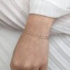 Custom Name Double Chain Bracelet with polished personalised lettering detail