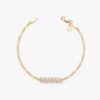 Custom Name Figaro Chain Bracelet in thick gold plating