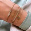 Custom Name Figaro Chain Bracelet with classic Figaro link pattern