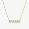 Dainty Block Letter Diamond Name Necklace