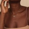 Dainty Block Letter Diamond Name Necklace - Image 7