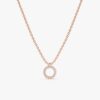 Dainty Circle Of Life Diamond Necklace - Image 3