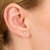 Dainty Diamond Clover Studs - Image 3