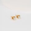 Dainty Diamond Clover Studs - Image 4