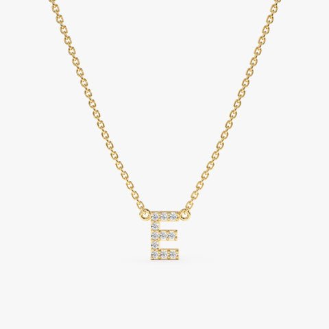 Dainty Diamond Initial Necklace
