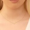 Dainty Diamond Necklace with a slim chain and delicate pendant