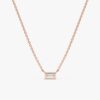 Dainty Diamond Necklace measuring 3 x 5 mm