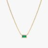 Dainty Emerald Necklace