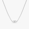 Dainty Solitaire Diamond Eye Necklace - Image 2