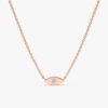 Dainty Solitaire Diamond Eye Necklace - Image 3