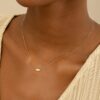 Dainty Solitaire Diamond Eye Necklace - Image 6