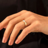 Diamond 925 Sterling Silver Band | 925 Sterling Silver Thick Band Solitaire Ring | Diamond