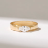 Diamond 925 Sterling Silver Band | 925 Sterling Silver Thick Band Solitaire Ring | Diamond - Image 2