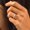 Diamond 925 Sterling Silver Band | 925 Sterling Silver Thick Band Solitaire Ring | Diamond - Image 3